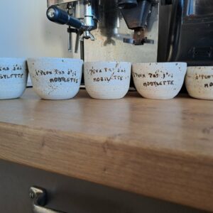 Tasse grès "J'peux pas j'ai mobylette"